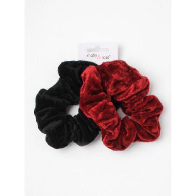 Picture of 7706 / 7064 LARGE - CARD OF 2 VELVET SCRUNCHIES